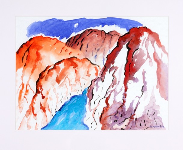 Landscape 2, aquarelle on paper 30X30cm